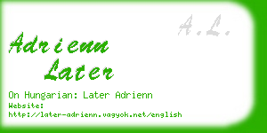 adrienn later business card